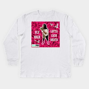 PINK MONEY DESTO Kids Long Sleeve T-Shirt